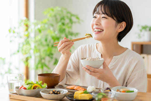 よく噛んで食べる